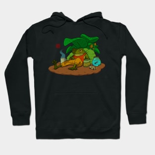 A Frog and His Son Tired Hoodie
